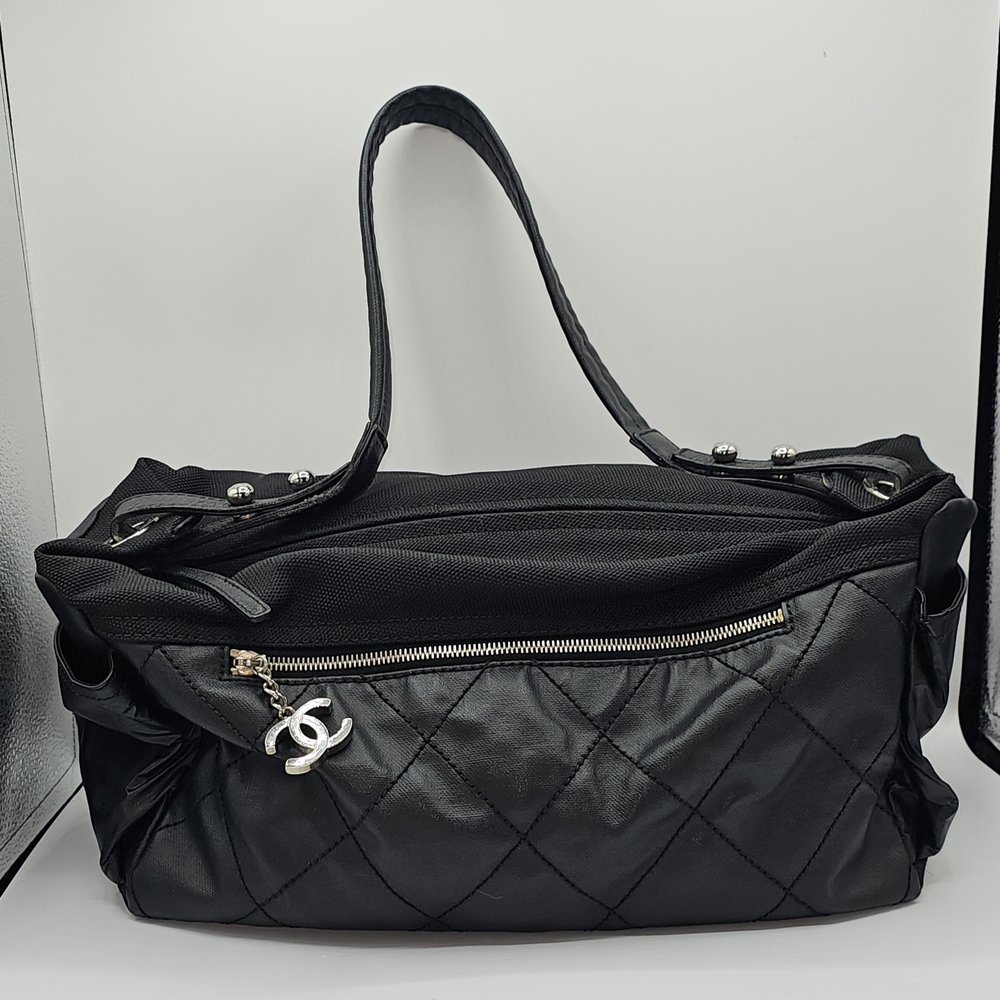 Chanel Black Quilted Leather Tote Bag